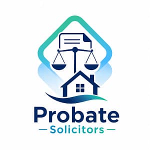 Icon of scale and legal document with Premier Junk branding for Probate Solicitors